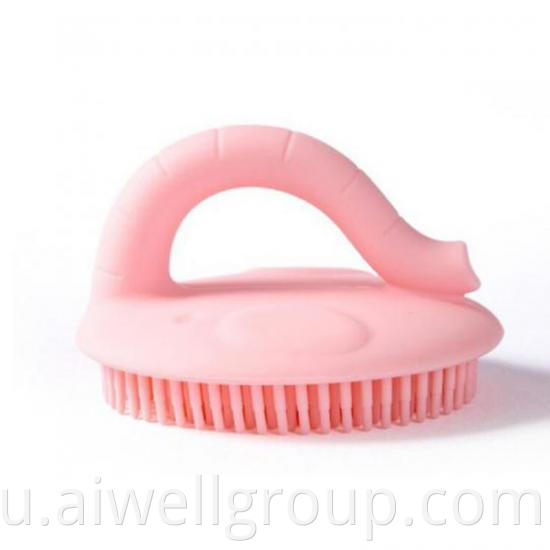 Baby Silicone Soft Bathing Shower Massage Cleaning Brush